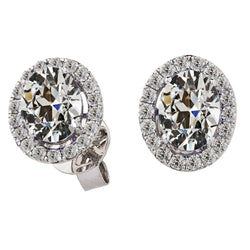 Diamante Fine Orecchini Pendenti – Oro Bianco 14K 4 carati