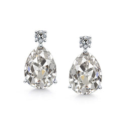 Orecchini a Lobo Oro 14 Carati Bianco con Diamante Fine – 2