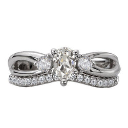 Squisito Cuscino Antico Diamante Anello di Fidanzamento – 4,50