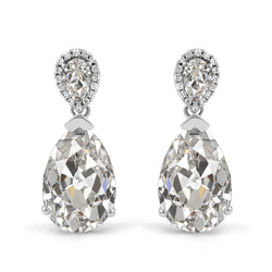 Old European Orecchini – Diamante 3 carati Oro Bianco 14K