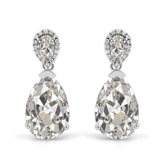 Diamante Orecchini 3-carati Oro Bianco 14K – vista principale