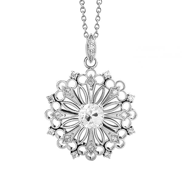 Diamante Fine Pendente a Goccia – vista principale