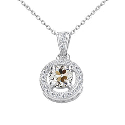 Brillante Collana Pendente di lusso – 1,50 carati Oro Bianco 14K