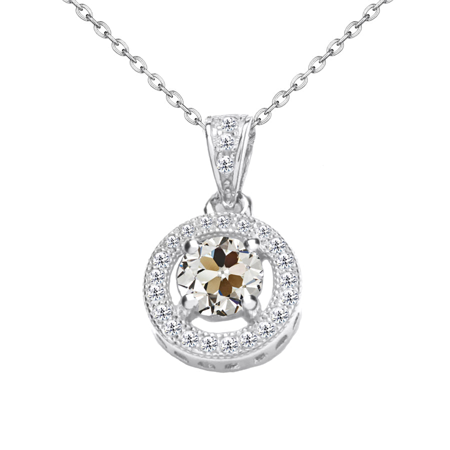 Taglio Old Mine Brillante anello in Oro Bianco 14K – vista principale