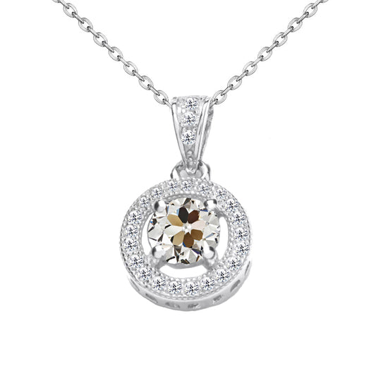 Taglio Old Mine Brillante anello in Oro Bianco 14K – vista principale