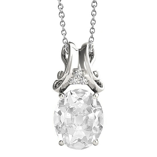 Brillante Pendente a Goccia 5,50-carati Oro 14 Carati Bianco – vista principale
