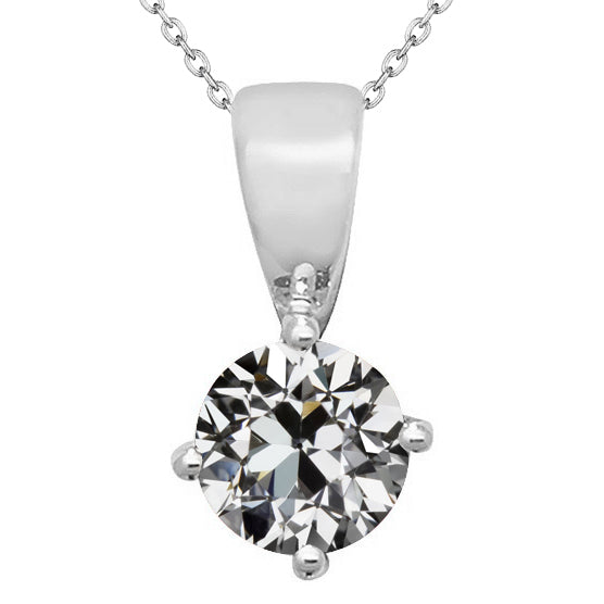 Diamante Collana Pendente 2,50 carati Oro 14 Carati Bianco – vista principale