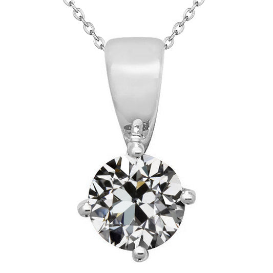 Diamante Collana Pendente 2,50 carati Oro 14 Carati Bianco – vista principale