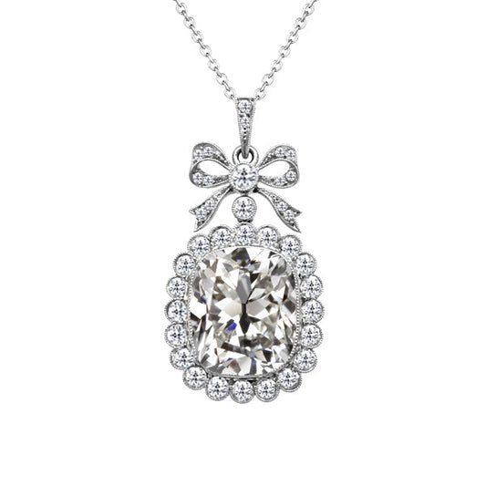 Diamante Fine Pendente a Goccia 3,50-carati Oro 14 Carati Bianco – vista principale