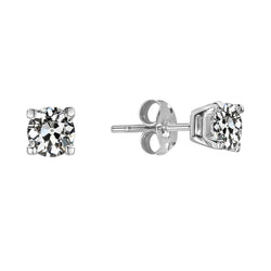 Fine Diamante Orecchini Pendenti 2 carati – Oro Bianco 14K |