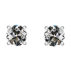 Diamante Fine Orecchini a Lobo 2,50 carati G/VS1 – Oro Bianco 14K