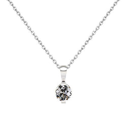Taglio Old Mine Diamante Pendente in Oro 14 Carati Bianco – 1