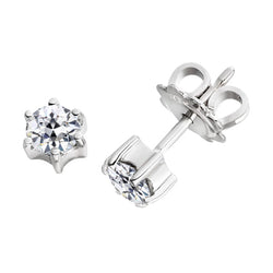 Diamante Orecchini Pendenti – Oro Bianco 14K 1 carati