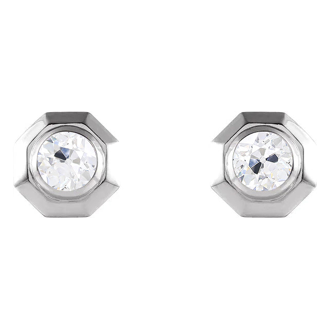 Diamante Fine Orecchini Pendenti 1-carati Oro 14 Carati Bianco – vista principale