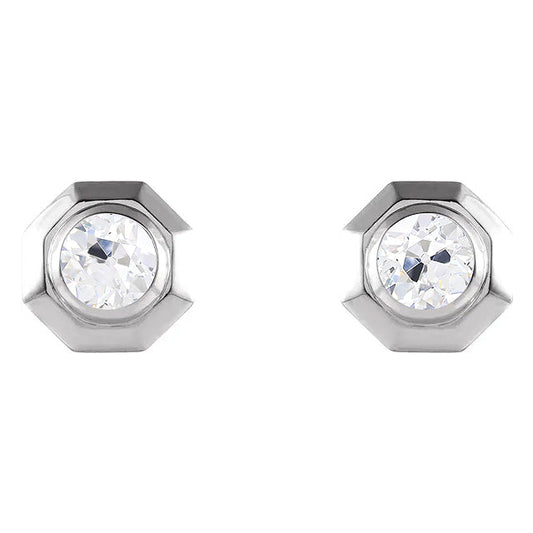 Diamante Fine Orecchini Pendenti 1-carati Oro 14 Carati Bianco – vista principale