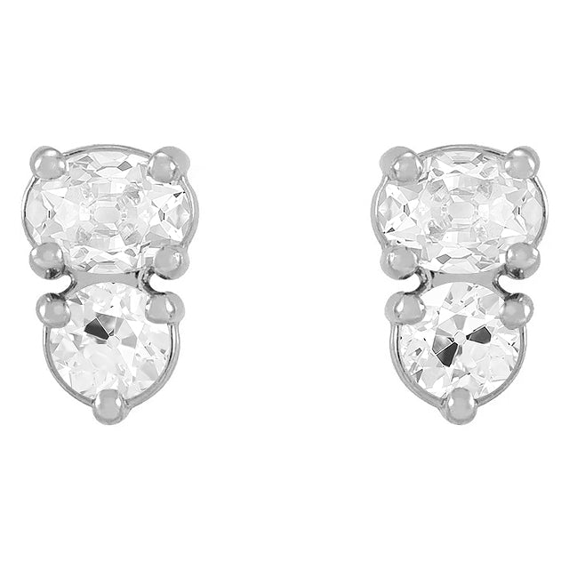 Fatto a mano Diamante Orecchini Pendenti 7 carati – vista principale