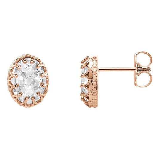 Diamante Fine Orecchini 5,50-carati Oro Rosa 14K – vista principale