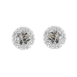 Diamante Orecchini Pendenti – Taglio Old Mine 0,75 carati Oro 14
