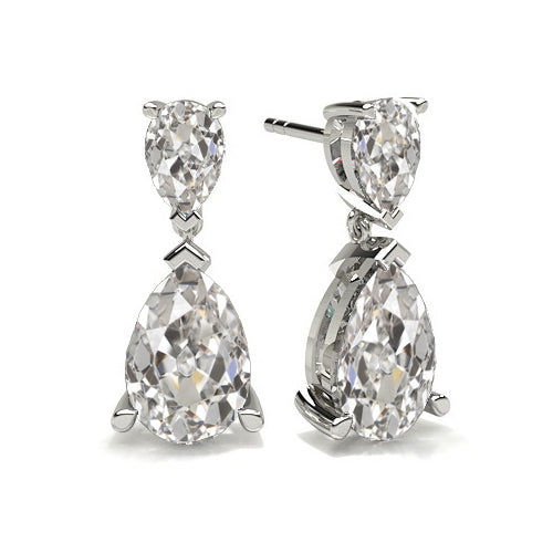 Diamante Fine Orecchini 1,50-carati Oro Bianco 14K – vista principale