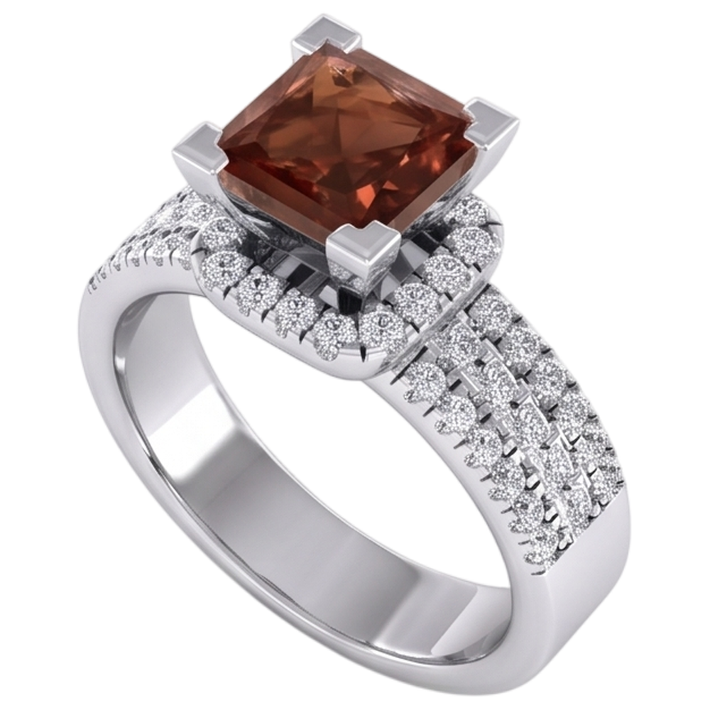 Donne Rosso Rubino Principessa Anello