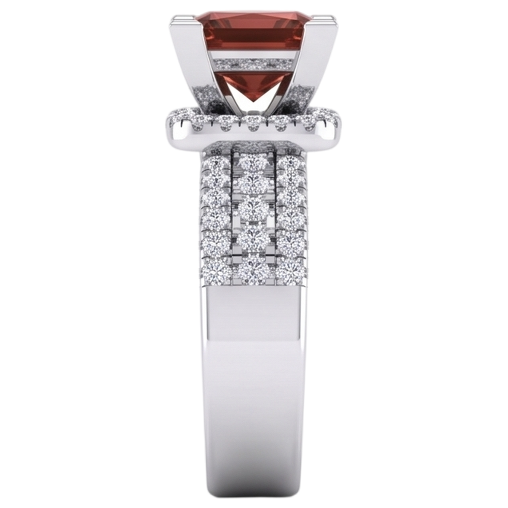 Donne Rosso Rubino Principessa Anello