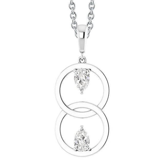 Senza tempo Diamante Fine Pendente a Goccia 2 carati – vista principale