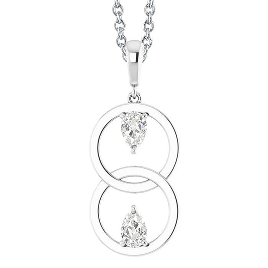 Senza tempo Diamante Fine Pendente a Goccia 2 carati – vista principale