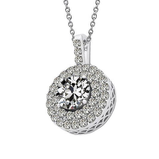 Taglio Old Mine Brillante anello in Oro Bianco 14K – vista principale