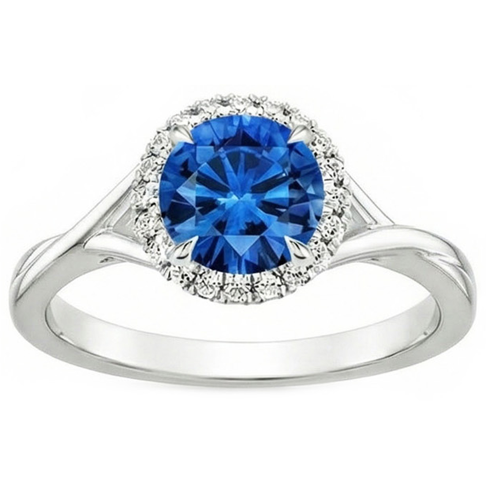 vero round diamante 2.40carati anello dettaglio ravvicinato