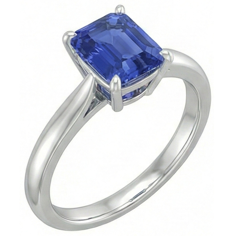 vero emerald zaffiro 1.50carati anello angolo laterale