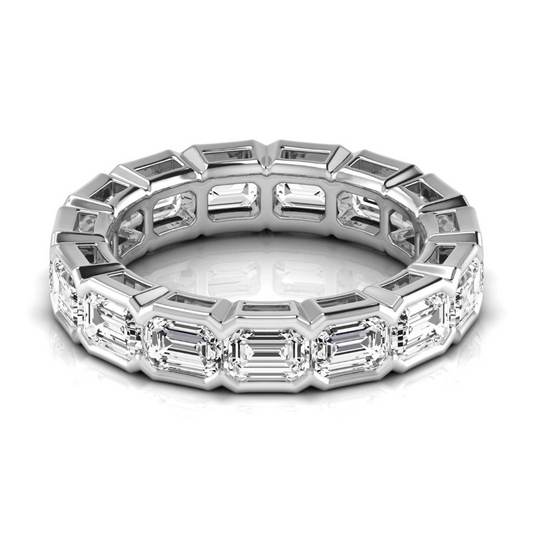 Eternity Band Oro Bianco 14K con Diamante – vista frontale