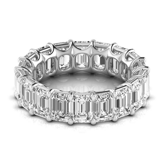 Diamante Eternity Band 9 carati Oro Bianco 14K – vista frontale