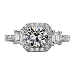 Scintillante Anello Halo – Diamante Fine 6,50 carati