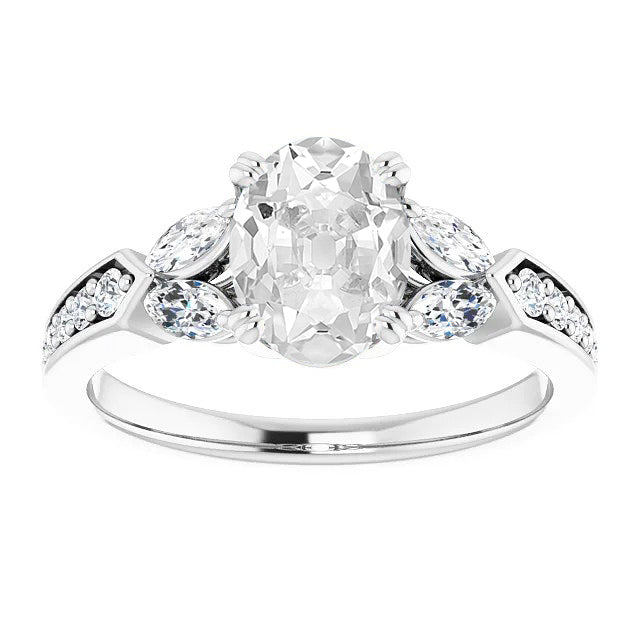 Brillante Anello Nuziale 4,25 carati Oro Bianco 14K – vista principale