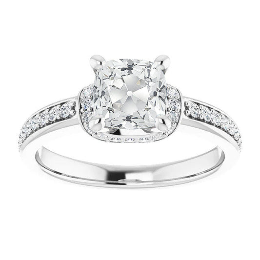 Anello Nuziale Oro Bianco 14K con Brillante – vista principale