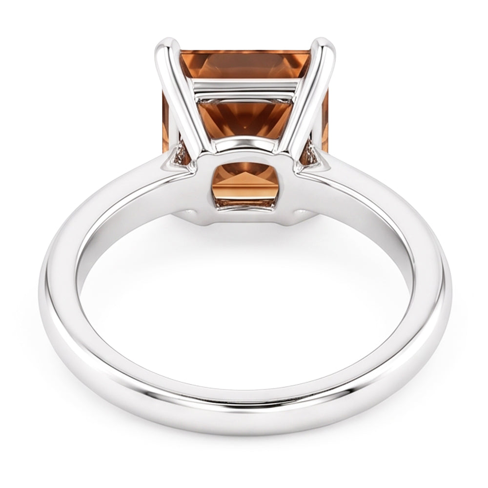 Enorme anello di fidanzamento con pietra preziosa diamante taglio brillante champagne 3 ct