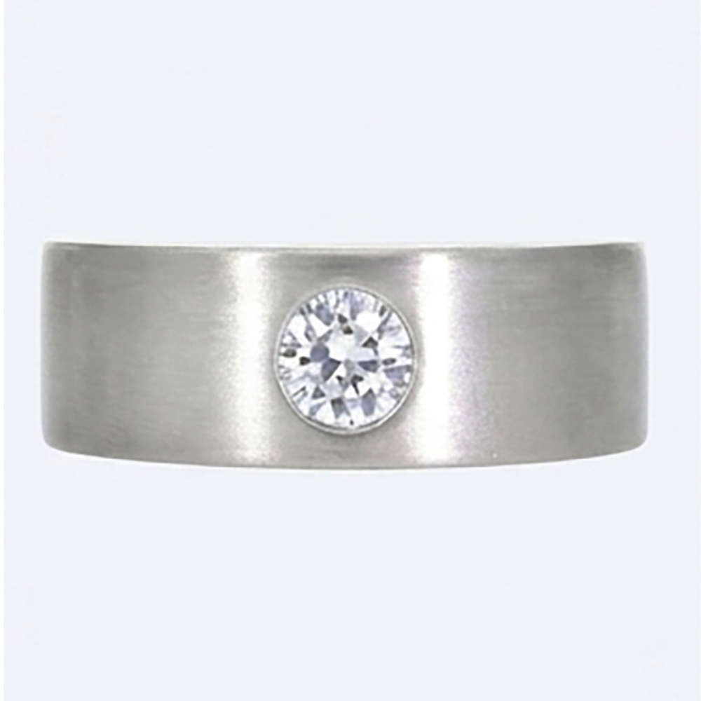 Euro Shank Anello da Uomo Zingaro Flush Diamante