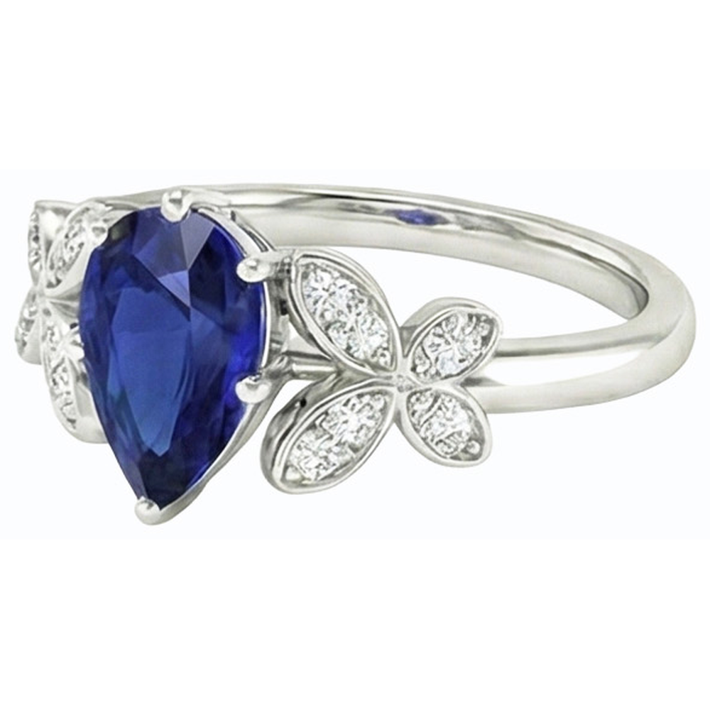 vero round diamante 3carati anello su bianco