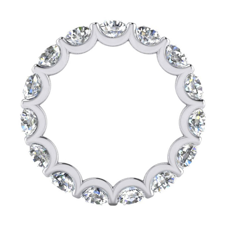 Fascia D'Oro Eternità Con Naturale Diamante Rotondo Scintillante 4,2 mm 4,80 Carati