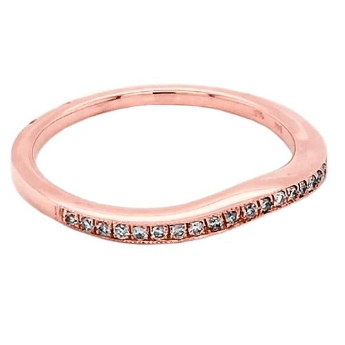 Fascia Per Anniversario Di Matrimonio 0.75 Carati Con Genuino Diamanti Rotondi F Vs1 In Oro Rosa 14K