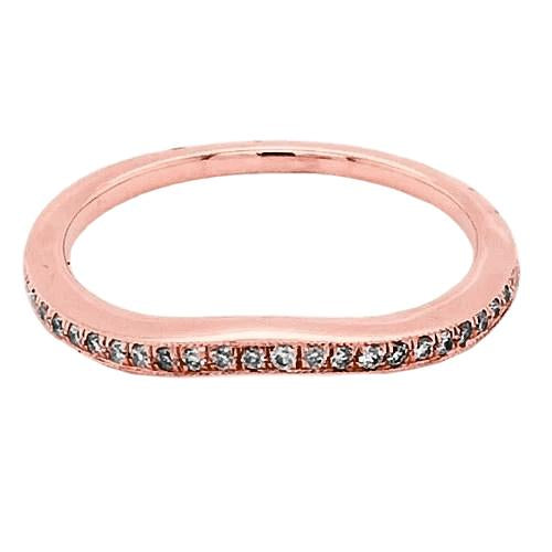 Fascia Per Anniversario Di Matrimonio 0.75 Carati Con Genuino Diamanti Rotondi F Vs1 In Oro Rosa 14K