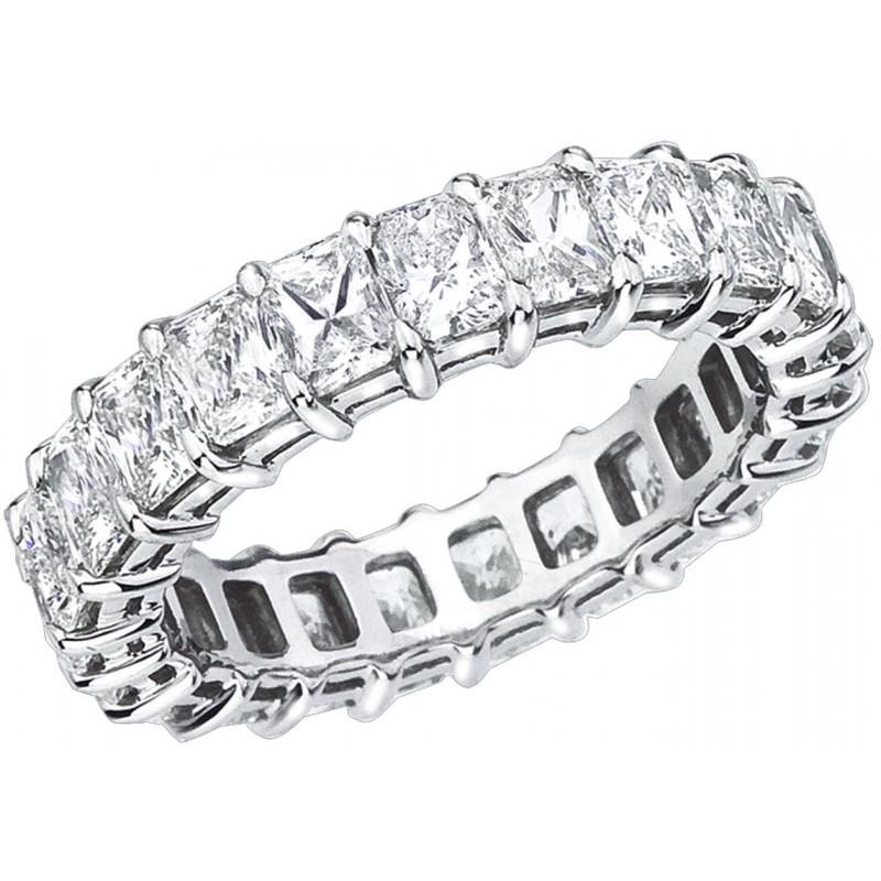 Fascia Da 4,40 Carri Con Vero Diamanti A Taglio Princess, Oro 14K
