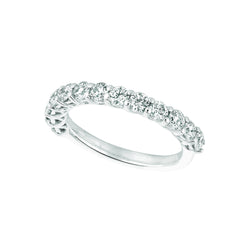 Fascia Mezza Eternità Genuino Diamante 1.33 Carati Oro Bianco 14K Novità