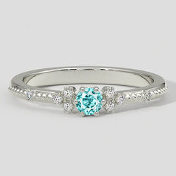 Fascia Milgrain con tormalina Paraiba e diamanti