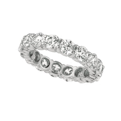 Fascia Dell'Eternità Con Naturale Diamanti Rotondi 4.80 Carati In Oro Bianco 14K