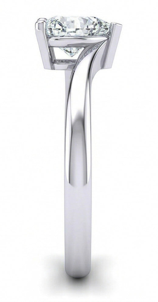 Fede Nuziale Con Naturale Diamante Solitario A Forma Di Cuore Scintillante Da 1.75 Ct