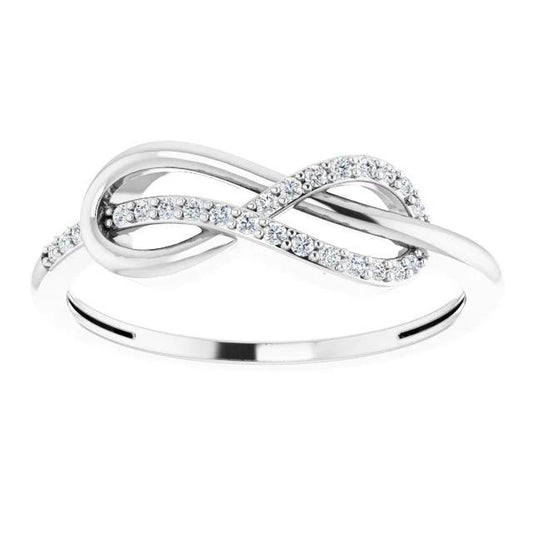 Fede Nuziale Con Naturale Diamanti Infinity 0.50 Carati Gioielli Da Donna Novità