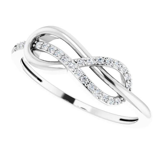 Fede Nuziale Con Naturale Diamanti Infinity 0.50 Carati Gioielli Da Donna Novità