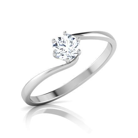 Fede Nuziale Da Donna Con Vero Diamante Solitario A Taglio Rotondo Da 1.25 Ct