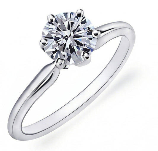 vero round diamante 1.25carati fede eternity angolo laterale